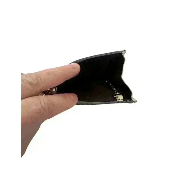 Coach Mini Signature Blue Card Coin Case Holder Key Chain Unisex - Picture 3 of 3